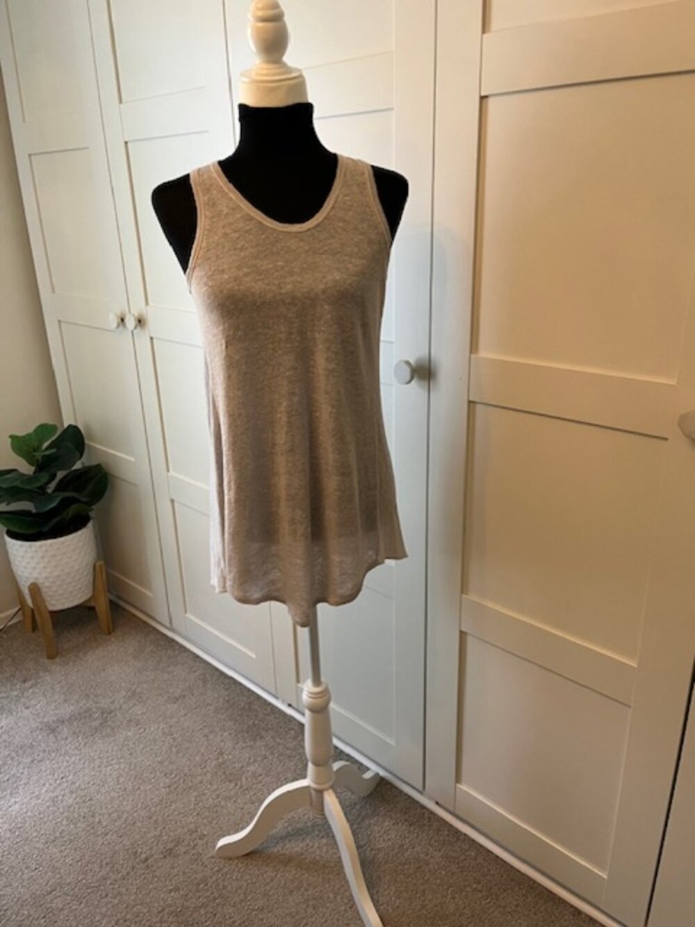 Inhabit soft linen sleeveless sweater